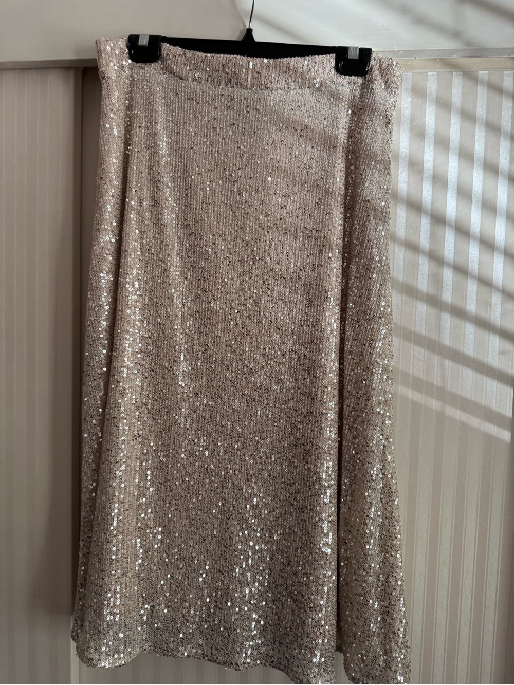 Laundry By Shelli Segal Sequin A-Line Skirt in Champagne